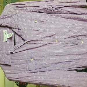 Sag harbor button up blouse M lilac